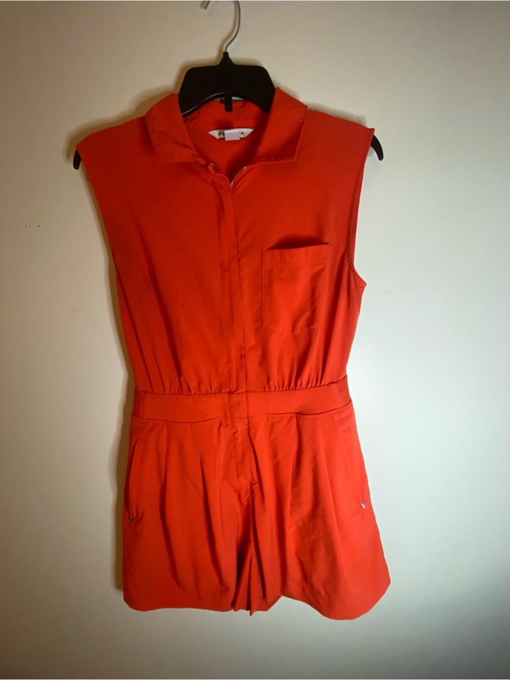 Athleta Bright Orange Sleeveless Romper